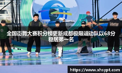 全国街舞大赛积分榜更新成都极限运动队以68分稳居第一名