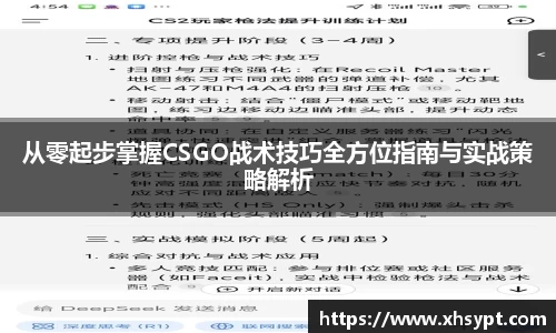 从零起步掌握CSGO战术技巧全方位指南与实战策略解析